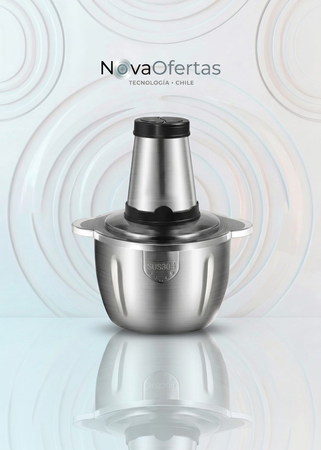 Súper Picadora Eléctrica de Acero Inoxidable (Gran Capacidad 2L)