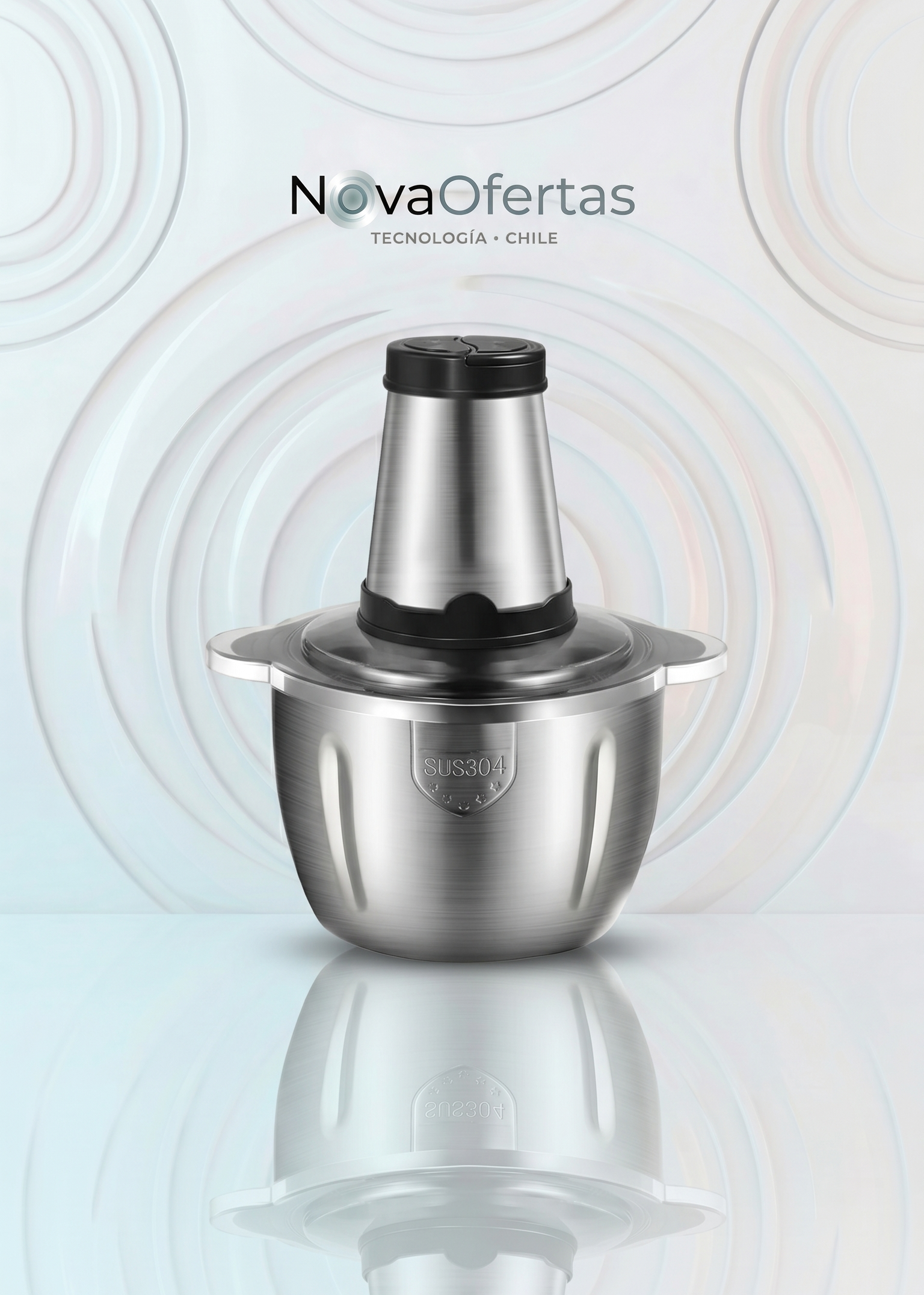 Súper Picadora Eléctrica de Acero Inoxidable (Gran Capacidad 2L)