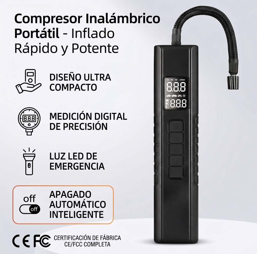 Compresor de Aire Digital Portátil