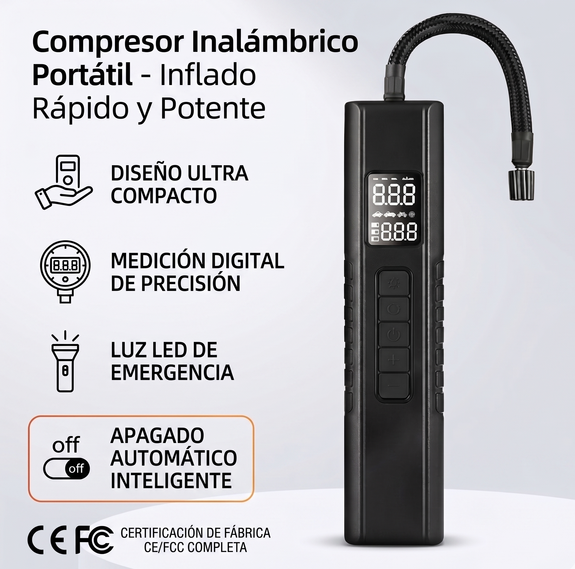 Compresor de Aire Digital Portátil